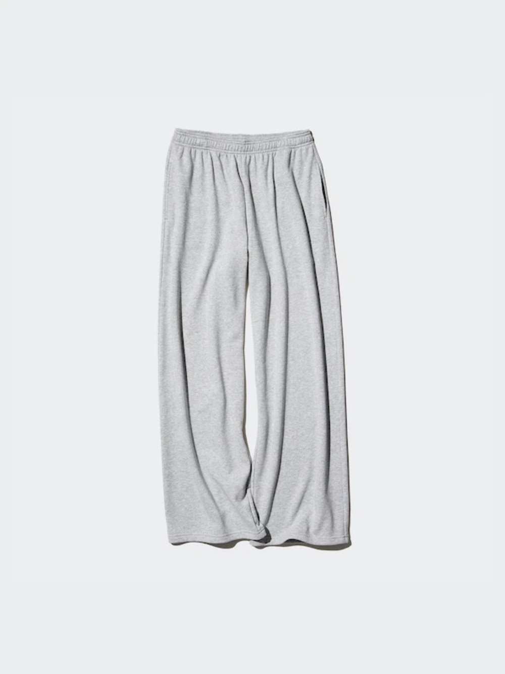 Uniqlo Wide-Leg Sweatpants Size M Fleece-Lined Elastic Waist Athleisure - Picture 3 of 11